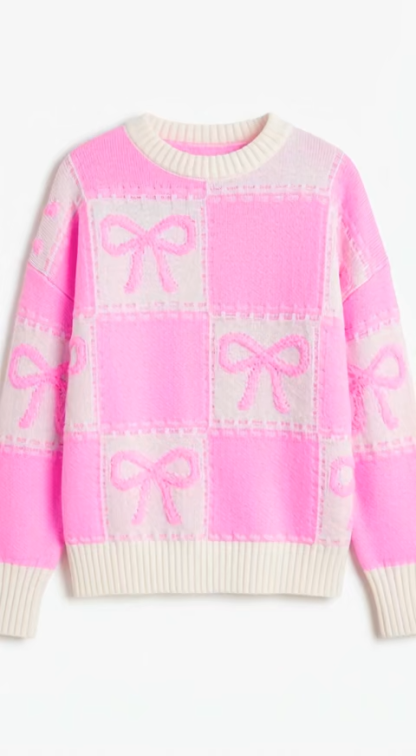 Sweet Galentine's Day Party Bow Sweater