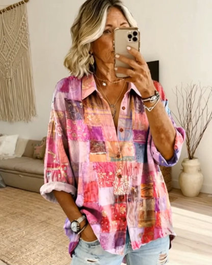 Retro Breathable Cotton And Linen Shirt