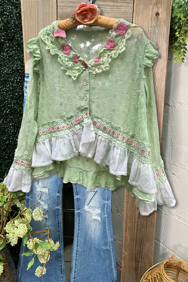 Women's top | Romantic Ivy And Roses Cottage Tatter Fairy Top |ladyboutiquebd