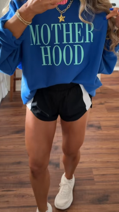 Casual Motherhood Crew Neck Sweatshirt