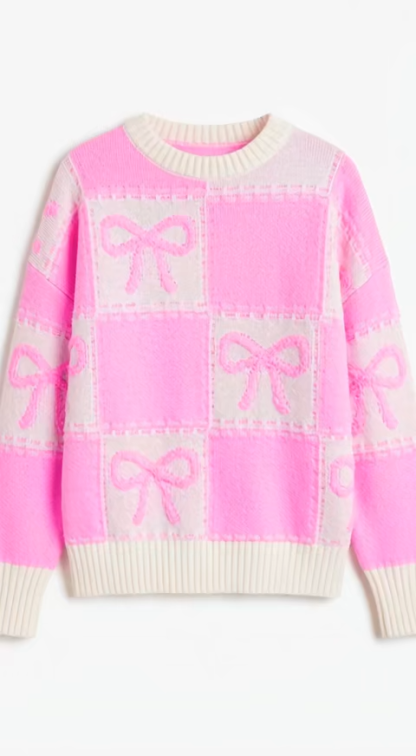 Sweet Galentine's Day Party Bow Sweater