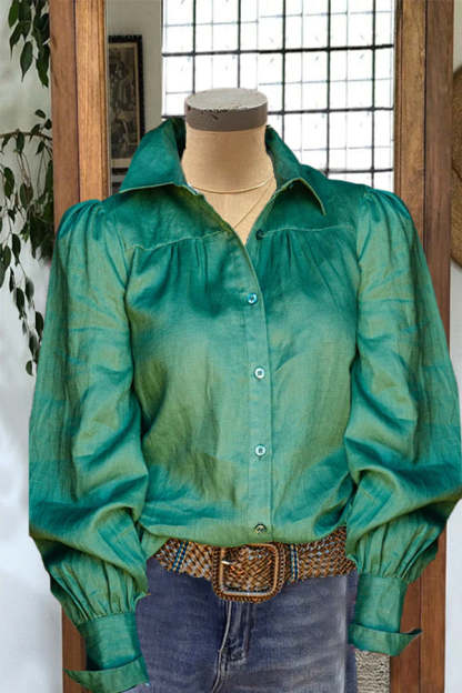 Pretty Pleated Bell Sleeve Shirt