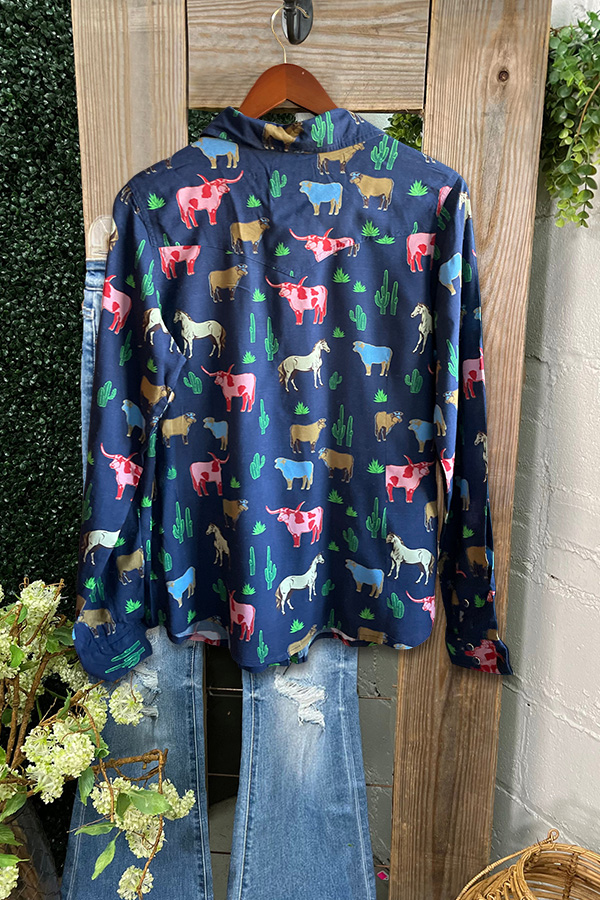 Vintage Aztec Ranch Pearl Snap Shirt