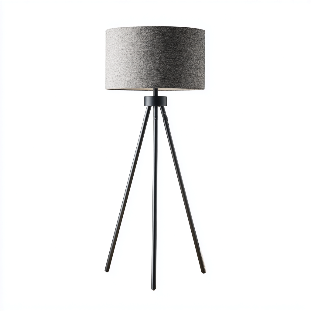 Lampada da terra struttura in metallo nero 40x40x160 cm - Nero - Design moderno-Houseure
