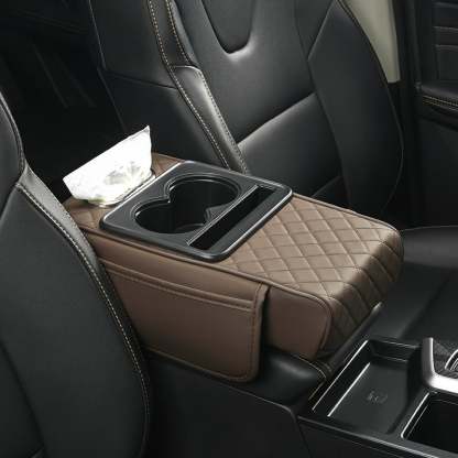 Multifunctional PU Leather Car Armrest Box Mat