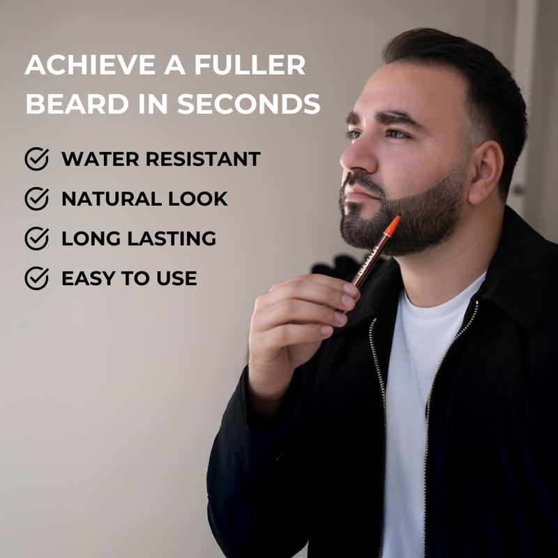 2 Tip UltraFine Pen - For Beard & Eyebrows - Water Resistant, Natural Look, Easy to Use, Long Lasting - Beard Pencil Filler, Eyebrow Pencil Filler - Beard Pen, Brow Pen - DIAMALFI