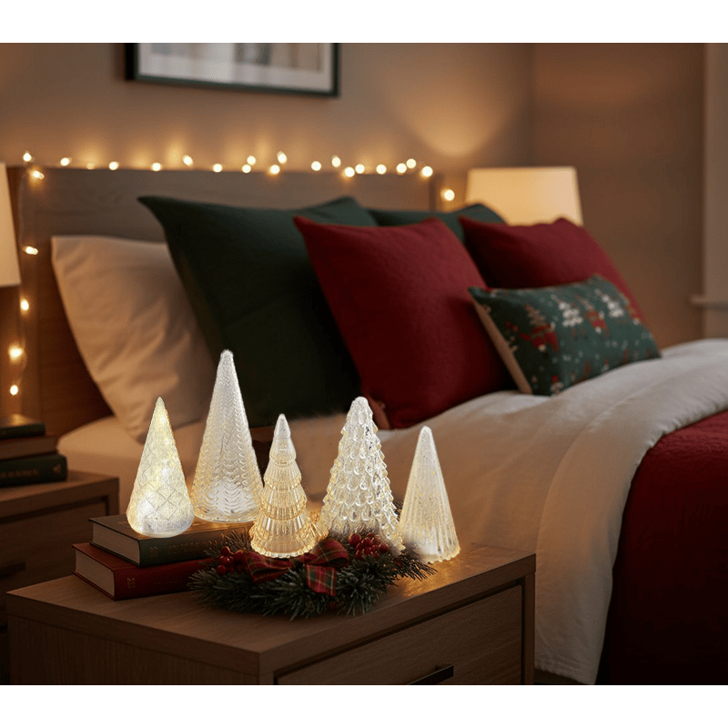 BFF Collection Set of 5 Illuminated Trees (with LED Best for gift)