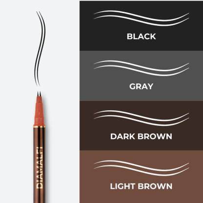 2 Tip UltraFine Pen - For Beard & Eyebrows - Water Resistant, Natural Look, Easy to Use, Long Lasting - Beard Pencil Filler, Eyebrow Pencil Filler - Beard Pen, Brow Pen - DIAMALFI