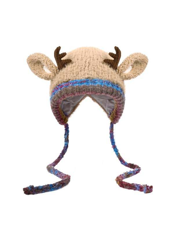 🎁Top Choice for Christmas Gifts! 🦌 Creative Antler Hat & Bag 2-in-1 