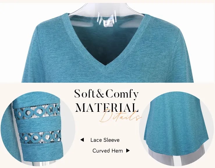 3/4 Length Sleeve Womens Tops Summer Clothes 2025