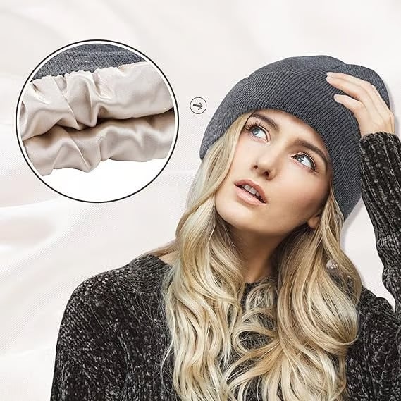 ❄️Winter Discount Frenzy Promotion-49% OFF-🧢Satin Lined Winter Beanie Hats