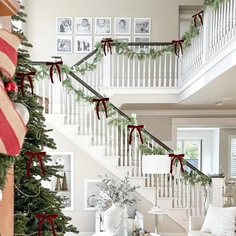 🎀Christmas Tree Decoration Burgundy Velvet Bows🎅🎄