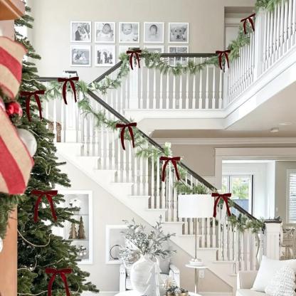 🎀Christmas Tree Decoration Burgundy Velvet Bows🎅🎄