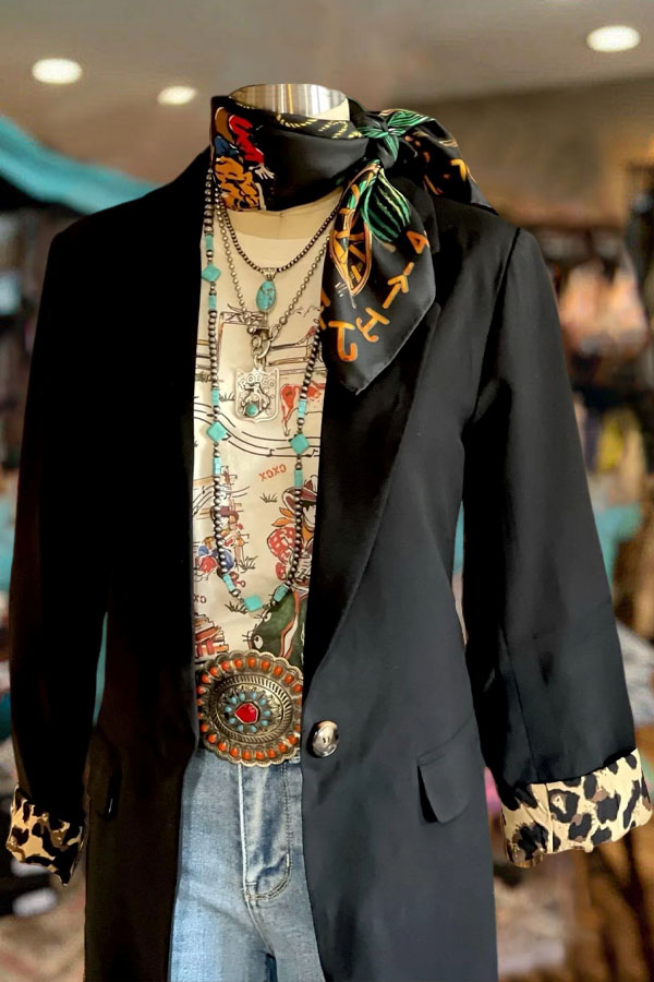 Trendy Leopard Cuff Suit