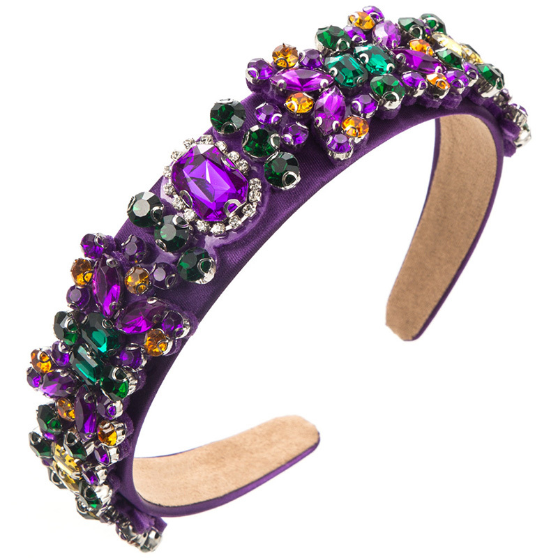 Women's headband | Classic Mardi Gras Diamond Headband |mywesternoutfit
