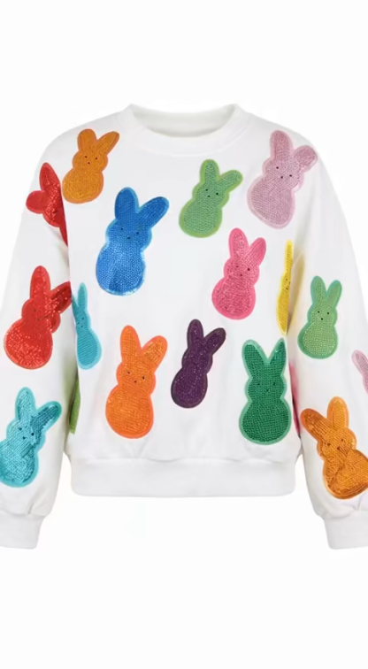 Easter Multi-Colored Bunny Sweatshirt