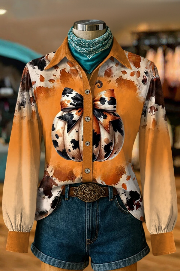 Halloween Sweet Bow Pumpkin Shirt