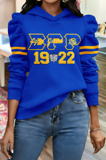 Sigma Gamma Rho Sorority Puff Sleeve Hoodie
