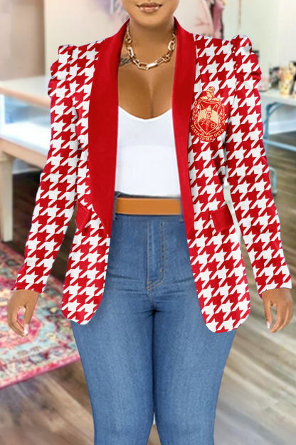 Delta Sigma Theta Sorority Houndstooth Blazer