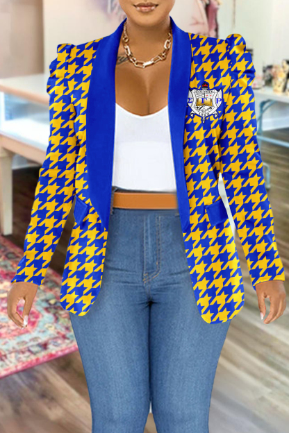 Sigma Gamma Rho Sorority Houndstooth Blazer