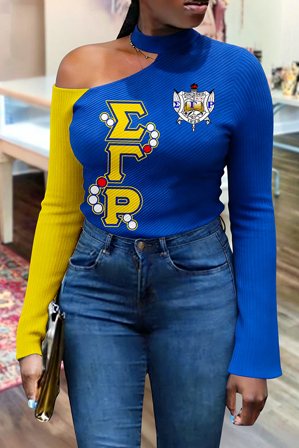 Sigma Gamma Rho Sorority One-Shoulder Knit T-Shirt