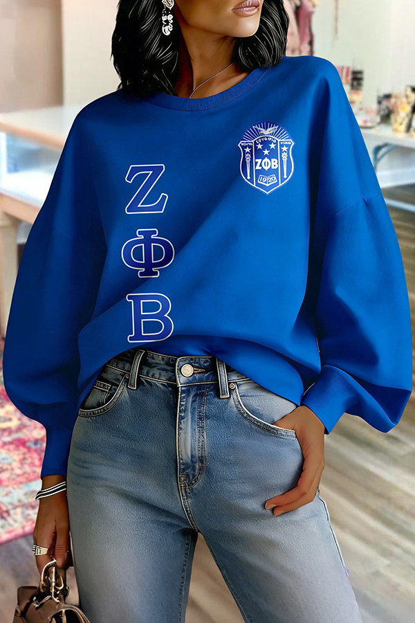 Zeta Phi Beta Sorority Lantern Sleeve Sweatshirt