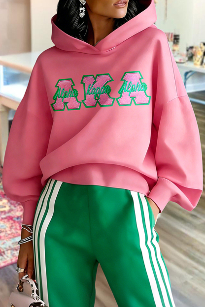 Alpha Kappa Alpha Sorority Lantern Sleeve Hoodie