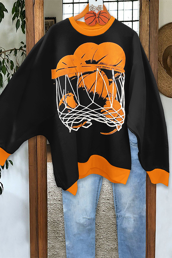 Basketball Game Day Oversized Sweatshirt
