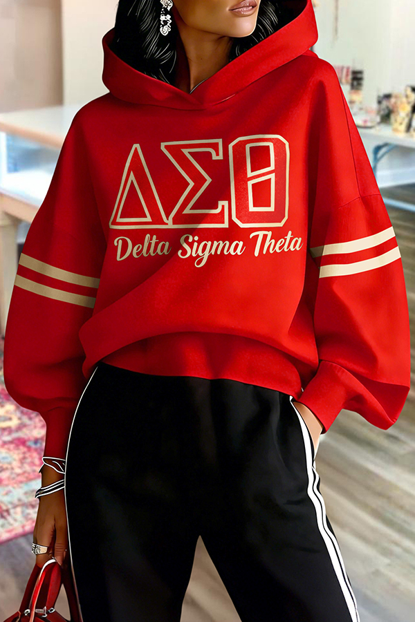 Delta Sigma Theta Sorority Lantern Sleeve Hoodie