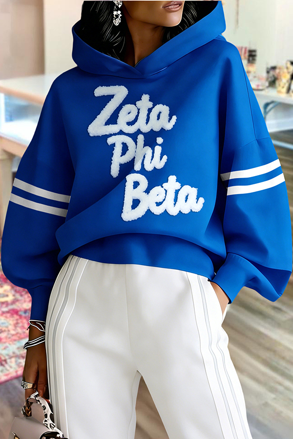 Zeta Phi Beta Sorority Lantern Sleeve Hoodie