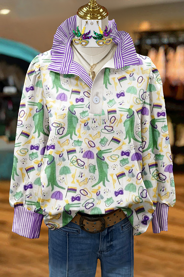 Women's blouse | Mardi Gras Plaid Wide-Leg Pants |mywesternoutfit