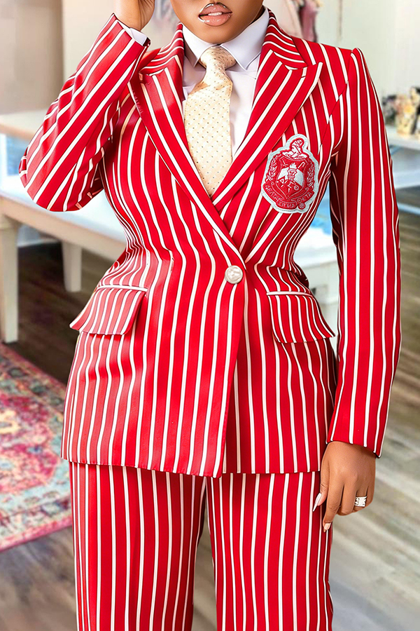 Delta Sigma Theta Sorority Striped Suit