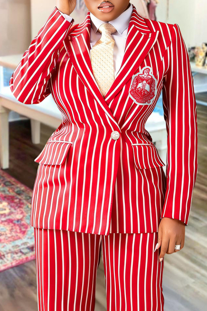 Delta Sigma Theta Sorority Striped Suit