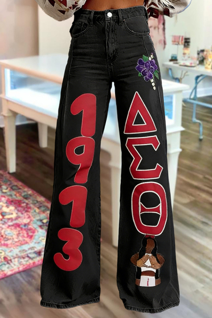 Delta Sigma Theta Sorority Wide-Leg Pants