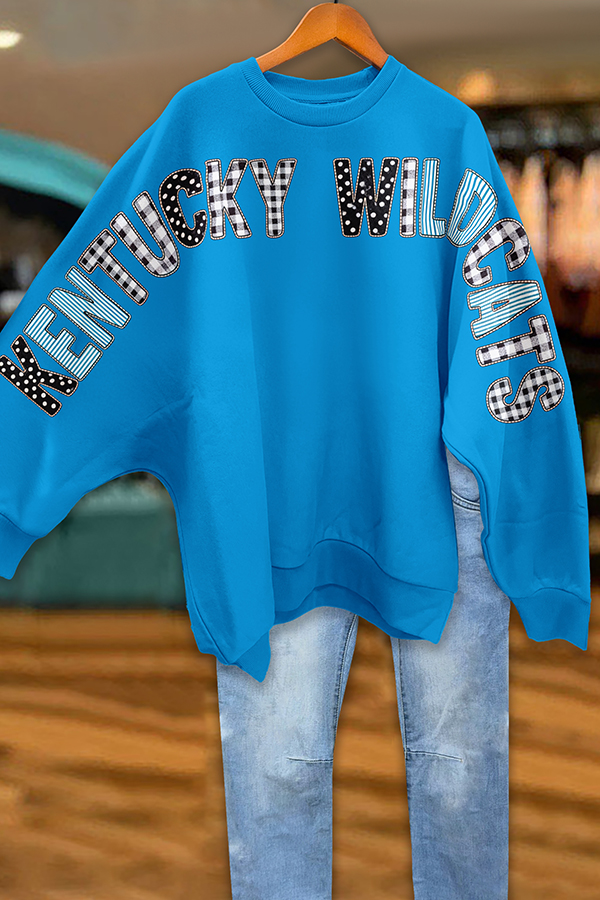 Game Day Blue Oversized Sweatshirt