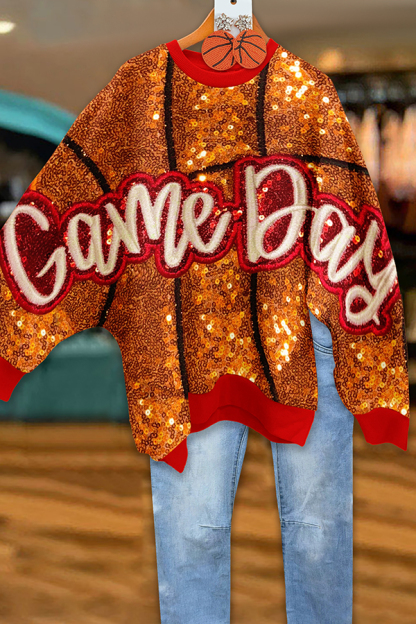 Basketball Game Day Oversized Sweatshirt