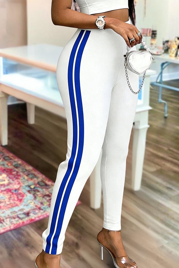 Zeta Phi Beta Sorority Striped Leggings