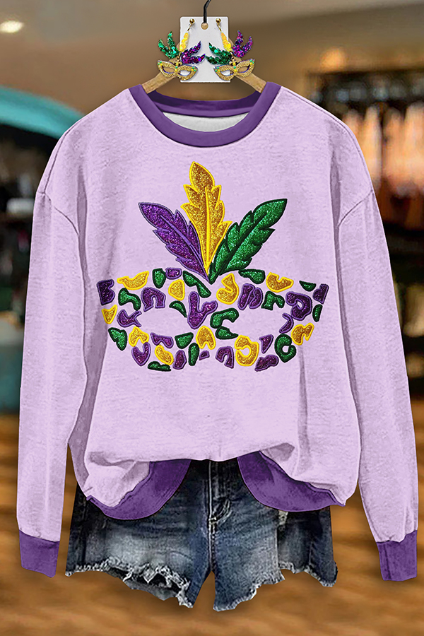 Mardi Gras Mask Sweatshirt