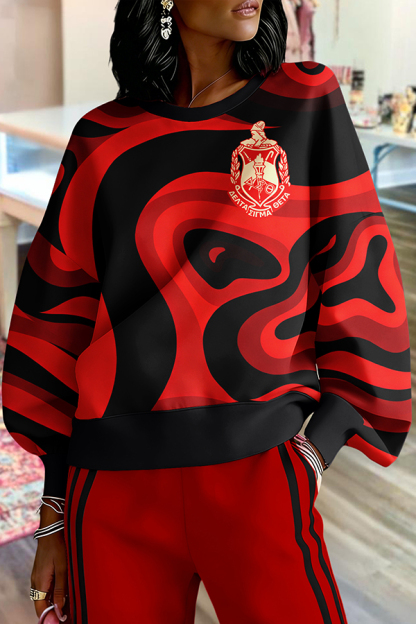 Delta Sigma Theta Sorority Abstract Pattern Sweatshirt
