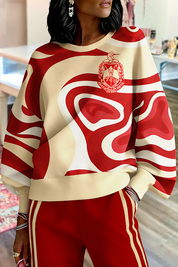 Delta Sigma Theta Sorority Abstract Pattern Sweatshirt