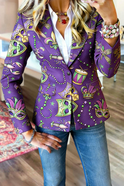 Mardi Gras Mask Blazer