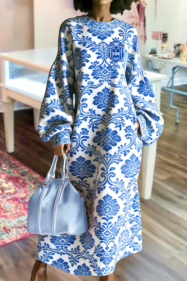 Zeta Phi Beta Sorority Long Sweatshirt Dress