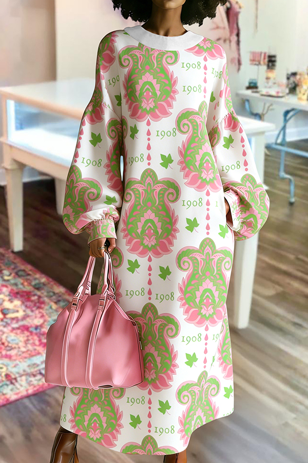 Alpha Kappa Alpha Sorority Long Sweatshirt Dress