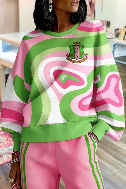 Alpha Kappa Alpha Sorority Abstract Pattern Sweatshirt