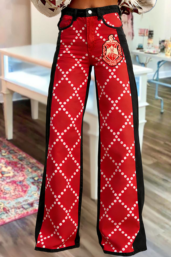 Delta Sigma Theta Sorority Wide-Leg Pants