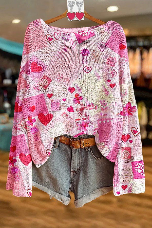 Sweet Valentine's Day Heart Sweater