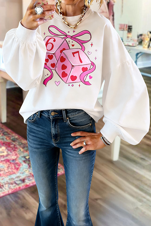 Valentine's Day Six Seven Dice Sweatshirt