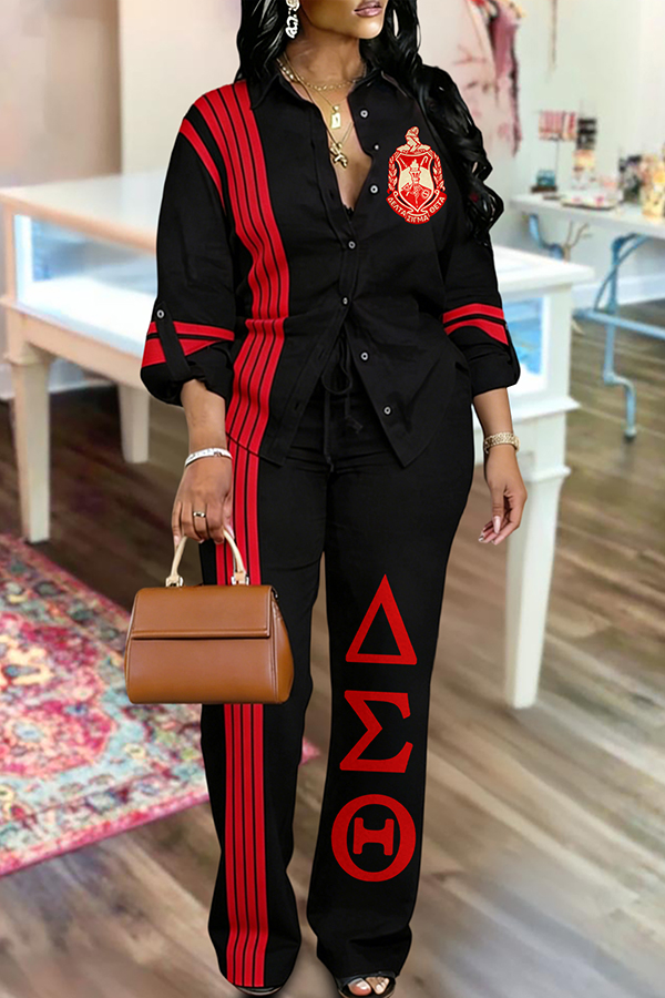 Delta Sigma Theta Sorority Shirt And Pants Two-Piece Set