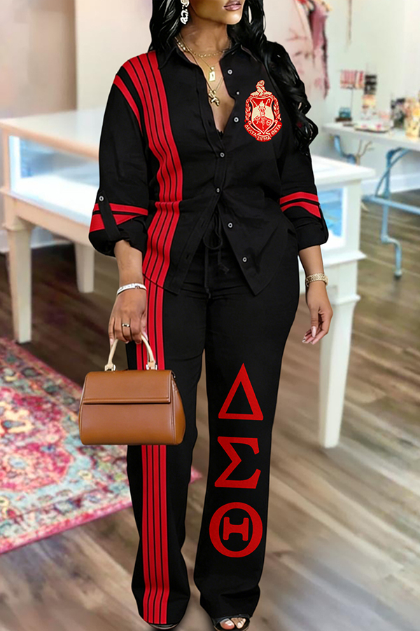 Delta Sigma Theta Sorority Shirt And Pants Two-Piece Set
