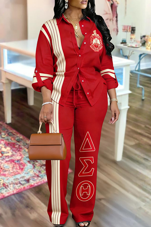 Delta Sigma Theta Sorority Shirt And Pants Two-Piece Set